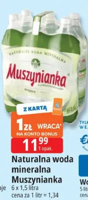 Woda mineralna Muszynianka naturalna promocja w Leclerc
