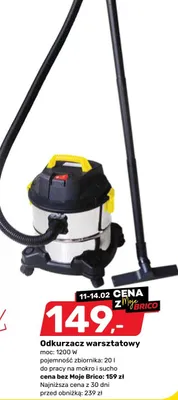 Odkurzacz warsztatowy promocja w Bricomarche