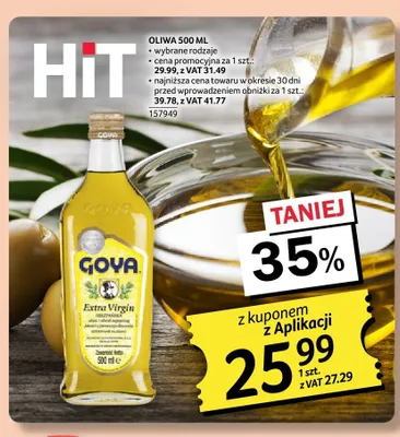 Oliwa Extra Virgin Goya promocja w Selgros