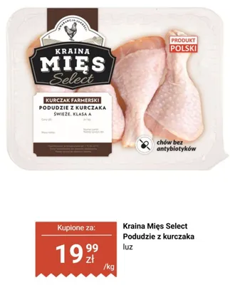 Podudzie z kurczaka Kraina Mięs Select luz promocja w Biedronka