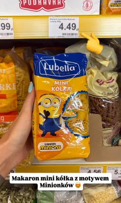 Makaron Lubella mini kółka Minionki promocja w Dino