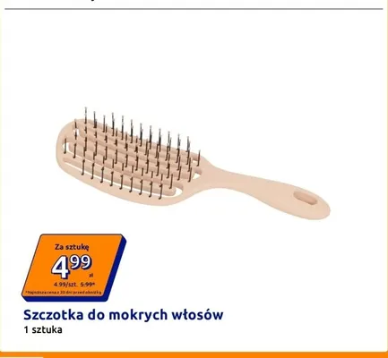 Szczotka do mokrych włosów promocja w Action
