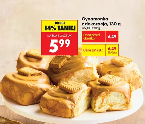 Cynamonka z dekoracją promocja w Biedronka