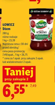 Dżem Łowicz różne rodzaje promocja w Lidl