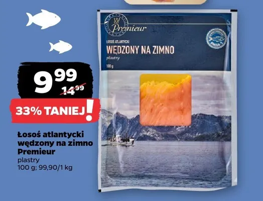 Łosoś atlantycki wędzony na zimno plastry promocja w Netto