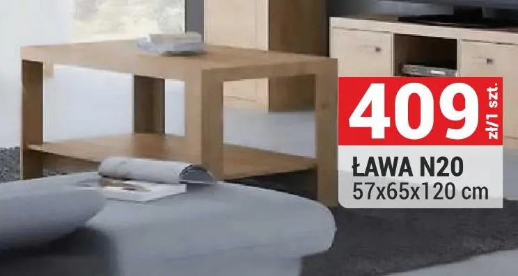 Ława System Natural N20 kratka Ribbeck 57x65x120cm promocja w Merkury Market