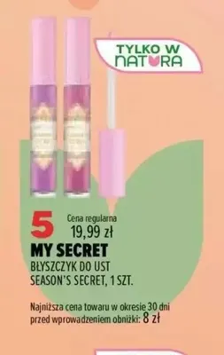 Błyszczyk do ust Season's Secret My promocja w Drogerie Natura