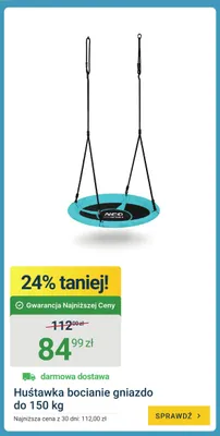 Huśtawka bocianie gniazdo NEO SPORT do 150kg promocja w ERLI