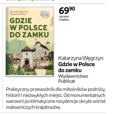 Książka Gdzie w Polsce do zamku Publicat promocja w Empik