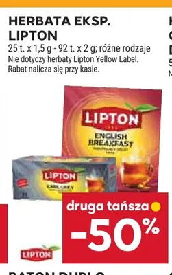 Herbata ekspresowa Lipton promocja w Stokrotka