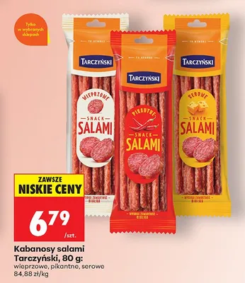 Kabanosy salami pikantne 80 g promocja w Biedronka