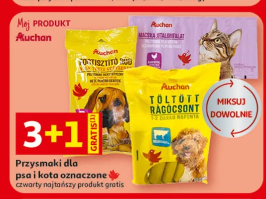 Przysmak dla kota Auchan promocja w Auchan