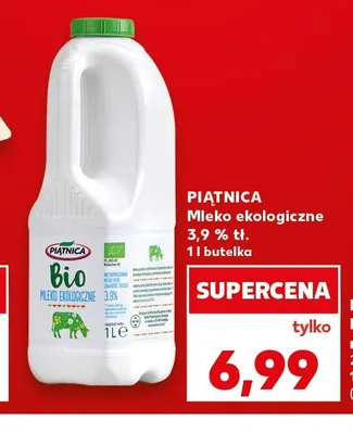 Mleko ekologiczne 3,9% tt. Piątnica promocja w Kaufland