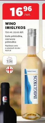 Wino Imiglykos czerwone półsłodkie promocja w Stokrotka