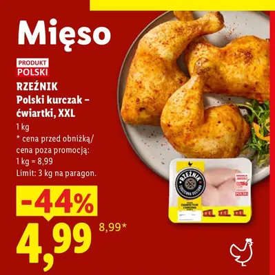 Polski kurczak ćwiartki XXL Rzeźnik promocja w Lidl