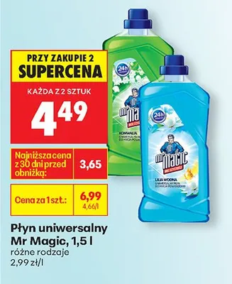 Płyn uniwersalny Mr Magic różne rodzaje promocja w Biedronka