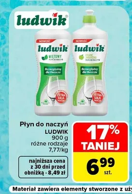 Płyn do naczyń Ludwik zielone jabłuszko promocja w Carrefour