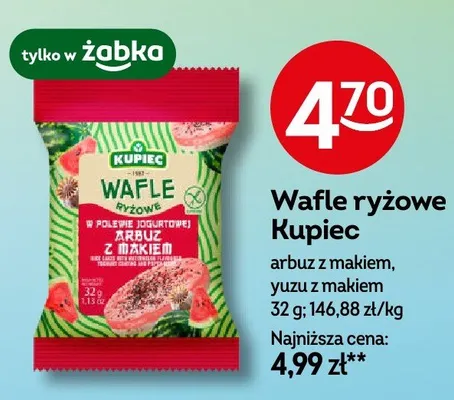 Wafle ryżowe Kupiec yuzu z makiem promocja w Żabka