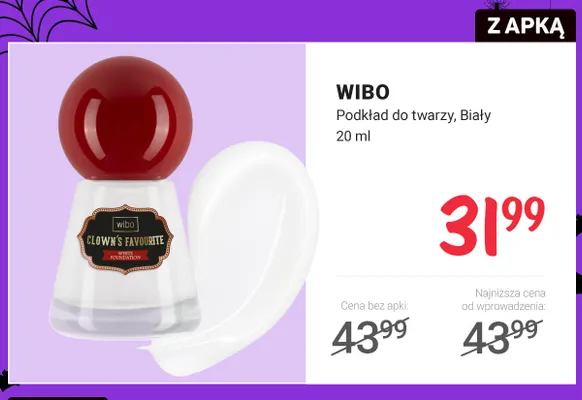Podkład do twarzy biały Wibo promocja w Rossmann