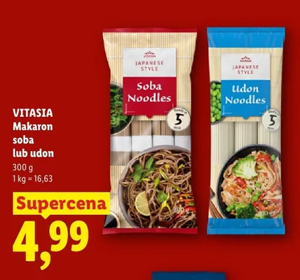 Makaron soba Vitasia Japanese Style promocja w Lidl