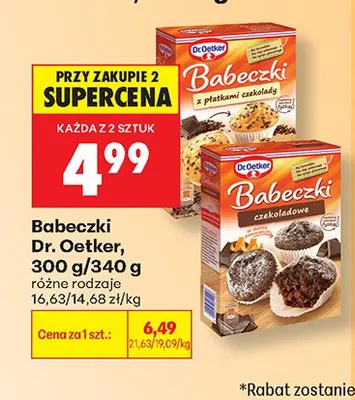 Babeczki czekoladowe Dr. Oetker promocja w Biedronka