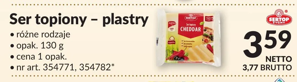 Ser topiony - plastry Sertop promocja w Makro