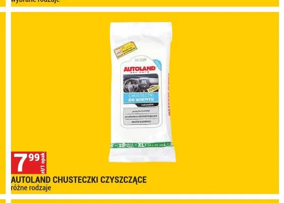 Chusteczki czyszczące Autoland promocja w Merkury Market