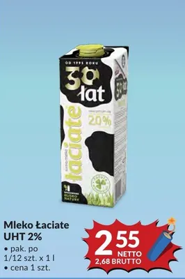Mleko Łaciate UHT 2% promocja w Makro