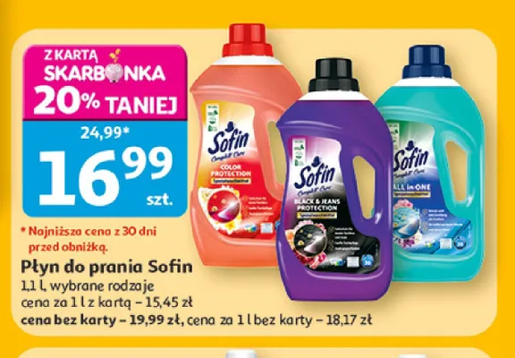 Płyn do prania Sofin Color Protection promocja w Auchan