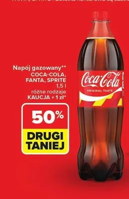 Napój gazowany Coca-Cola 1.5l promocja w Carrefour