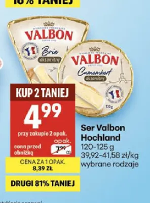 Ser Valbon Hochland promocja w Delikatesy Centrum