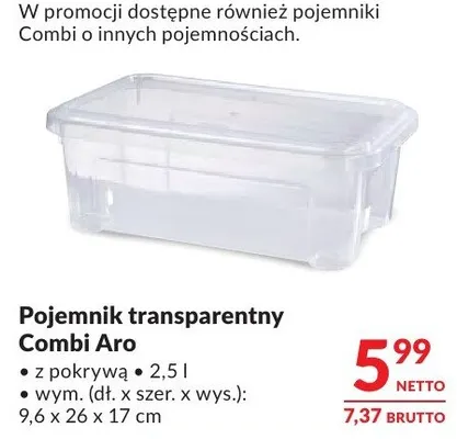 Pojemnik transparentny Combi Aro promocja w Makro