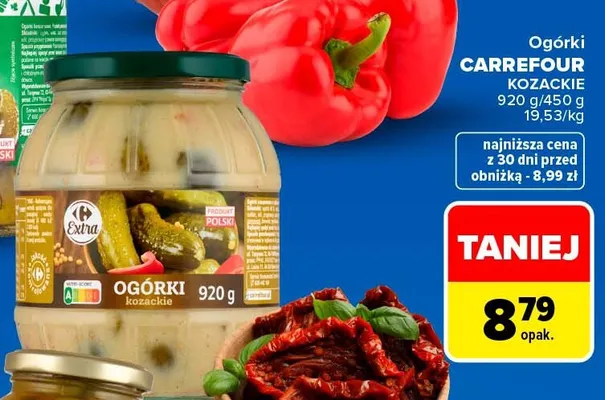 Ogórki Carrefour Kozackie promocja w Carrefour Market