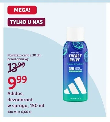 Dezodorant w sprayu Adidas Energy Drive promocja w Rossmann
