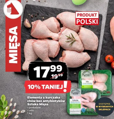 Elementy z kurczaka chów bez antybiotyków Sztuka Mięsa promocja w Netto