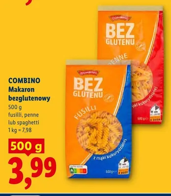 Makaron bezglutenowy penne Combino promocja w Lidl
