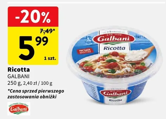 Ricotta promocja w Intermarche
