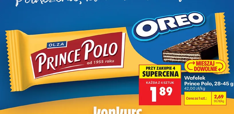 Wafelek Prince Polo promocja w Biedronka
