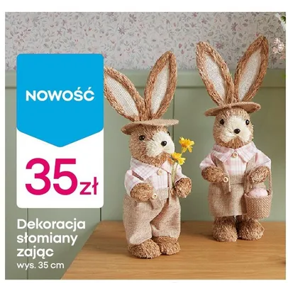 Dekoracja słomiany zając promocja w Pepco