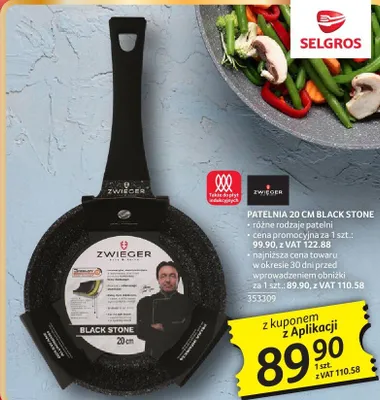 Patelnia 20 cm Black Stone różne rodzaje patelni promocja w Selgros