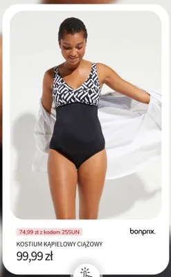 Kostium kąpielowy ciążowy Bonprix promocja w bonprix