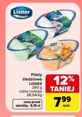 Filety śledziowe Lisner promocja w Carrefour