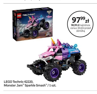 Klocki LEGO Technic 42220 Monster Jam Sparkle Smash promocja w Empik