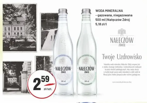 Woda mineralna Nałęczów Zdrój gazowana promocja w Sedal