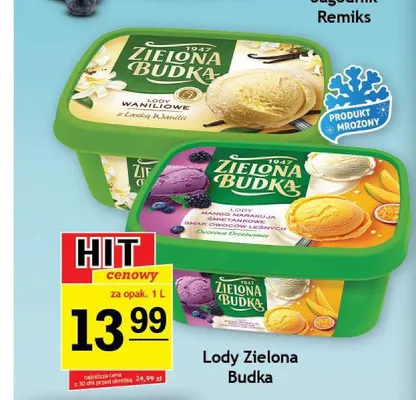 Lody mango marakuja śmietankowe Zielona Budka promocja w Gram Market