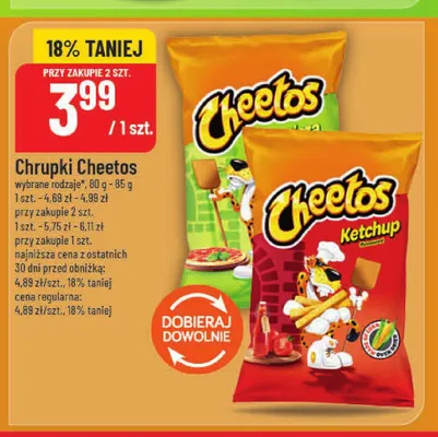 Chrupki Cheetos Pizzerini promocja w POLOmarket