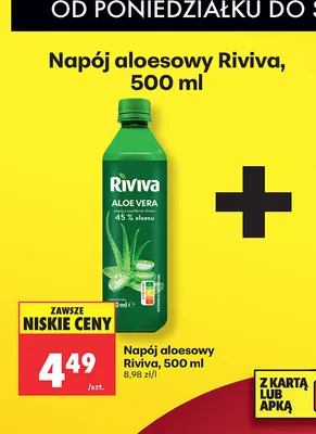Napój aloesowy Riviva promocja w Biedronka