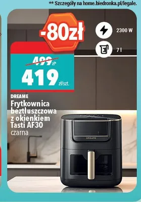 Frytkownica beztłuszczowa Dreame Tasti AF30 czarna promocja w Biedronka Home