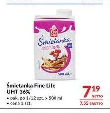 Śmietanka Fine Life UHT 36% promocja w Makro