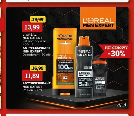 Antyperspirant roll-on L'Oréal Men Expert Carbon Protect promocja w Drogeria Kosmyk